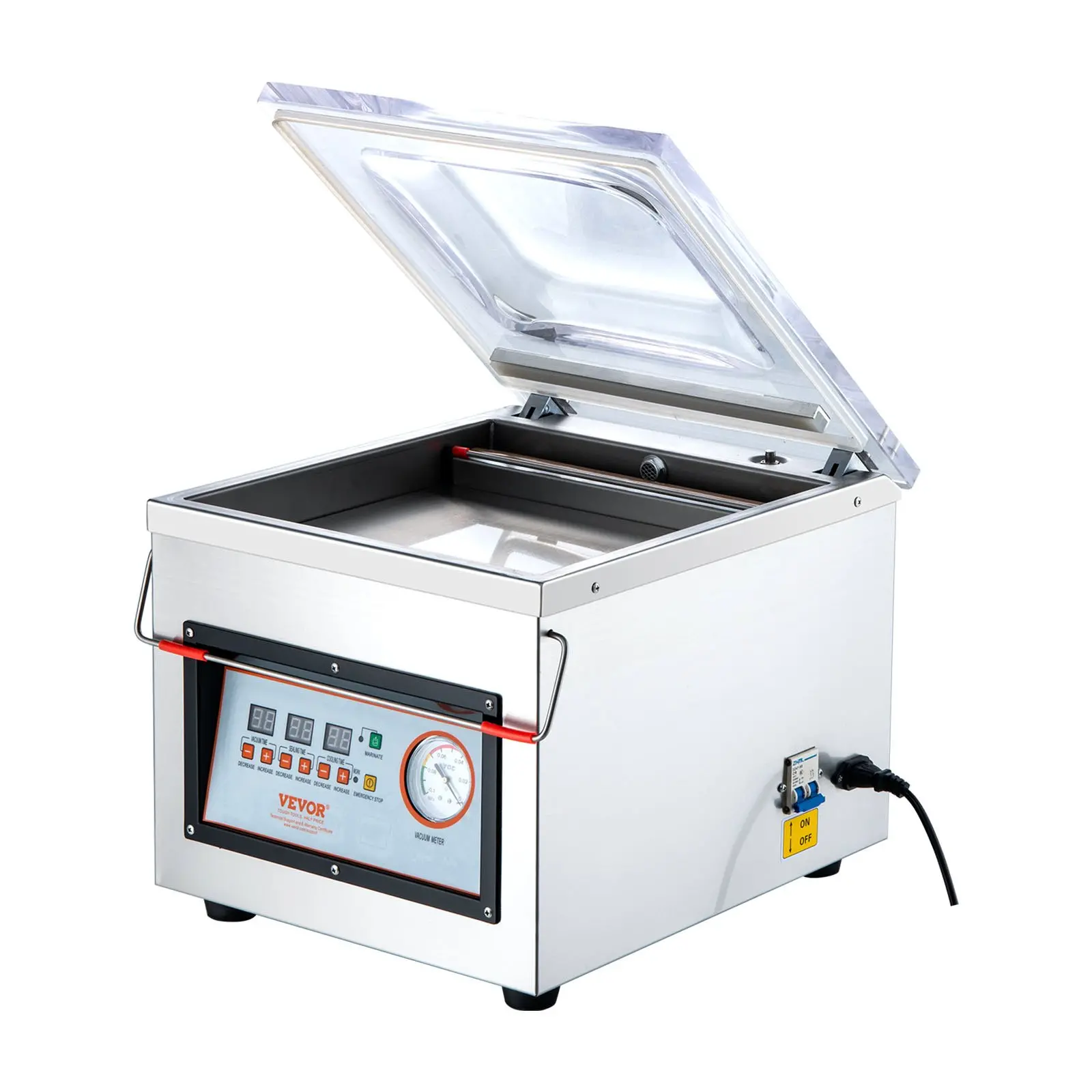 VEVOR Chamber Vacuum Sealer, 320W Sealing Power, Vacuum Packing Machine for Wet Foods, Meats, Marinades and More, Compact Size with 12.6 in Sealing Length, Applied in Home Kitchen and Commercial Use - Image 30