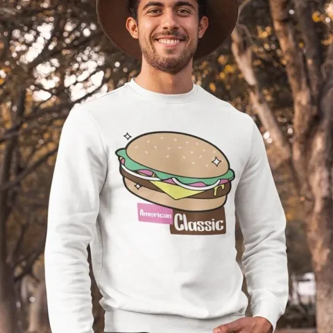 Burguer American Classic Sweatshirt Men's -GoatDeals Designs