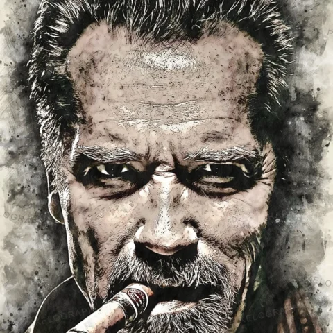 Arnold Schwarzenegger Art, Arnold Watercolor, Arnold Portrait, Arnold Gift, Arnold Print, Arnold Wall Art, Arnold Schwarzenegger Digital