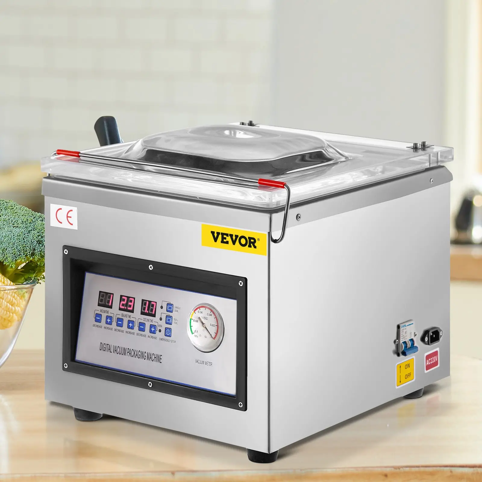 VEVOR Chamber Vacuum Sealer, 320W Sealing Power, Vacuum Packing Machine for Wet Foods, Meats, Marinades and More, Compact Size with 12.6 in Sealing Length, Applied in Home Kitchen and Commercial Use - Image 7