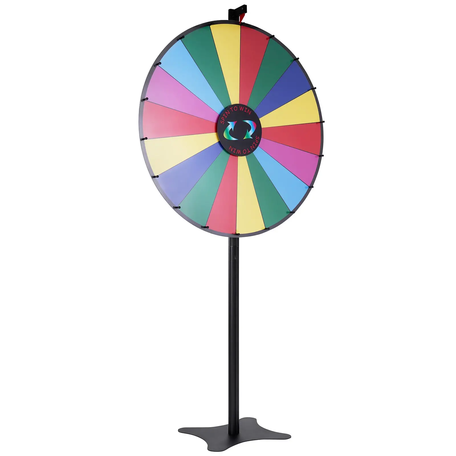 VEVOR 36 inch Spinning Prize Wheel, 18 Slots Spinning Wheel, Roulette Wheel with a Dry Erase and 2 Markers, Tabletop or Floor Standing Win Fortune Spin Games in Party Pub Trade Show Carnival - Image 8