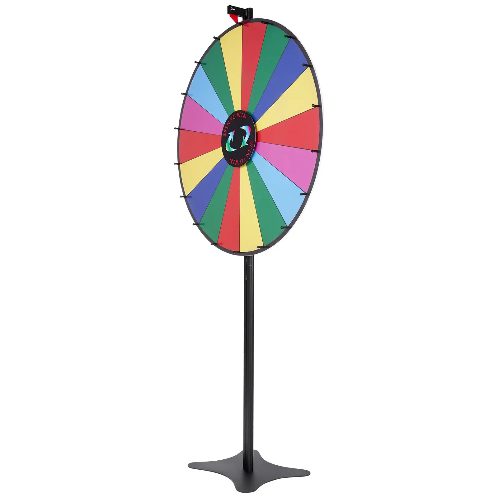 VEVOR 36 inch Spinning Prize Wheel, 18 Slots Spinning Wheel, Roulette Wheel with a Dry Erase and 2 Markers, Tabletop or Floor Standing Win Fortune Spin Games in Party Pub Trade Show Carnival - Image 9