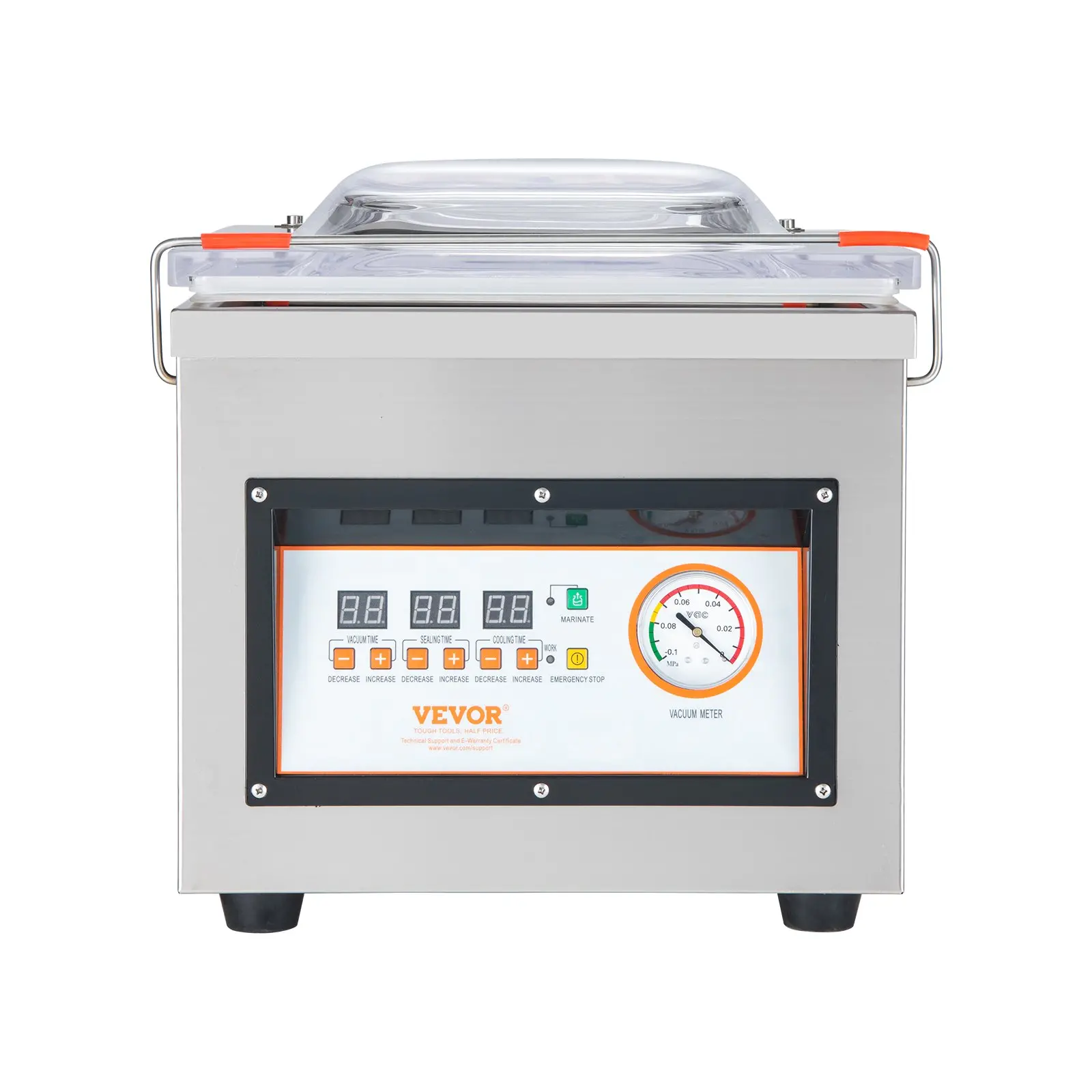 VEVOR Chamber Vacuum Sealer, 320W Sealing Power, Vacuum Packing Machine for Wet Foods, Meats, Marinades and More, Compact Size with 12.6 in Sealing Length, Applied in Home Kitchen and Commercial Use - Image 18