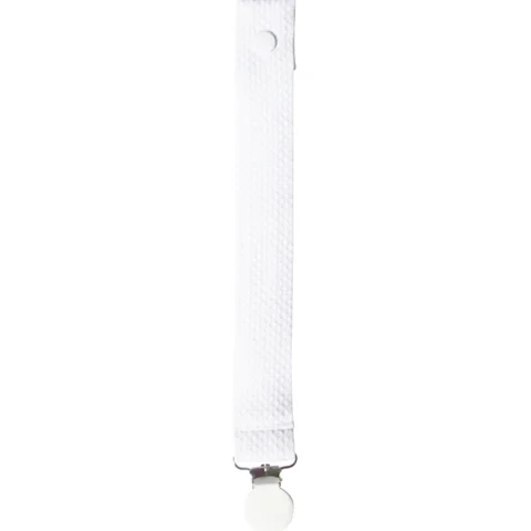 WHITE Pacifier Clip