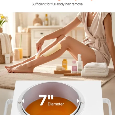 VEVOR Single Wax Warmer, 3000ML 300W Professional Wax Warmer for Hair Removal, 32 to 248 Adjustable Electric Waxing Heater Pot with 100PCS Sticks & 50PCS Papers for Home Use, Beauty Salon, Spa