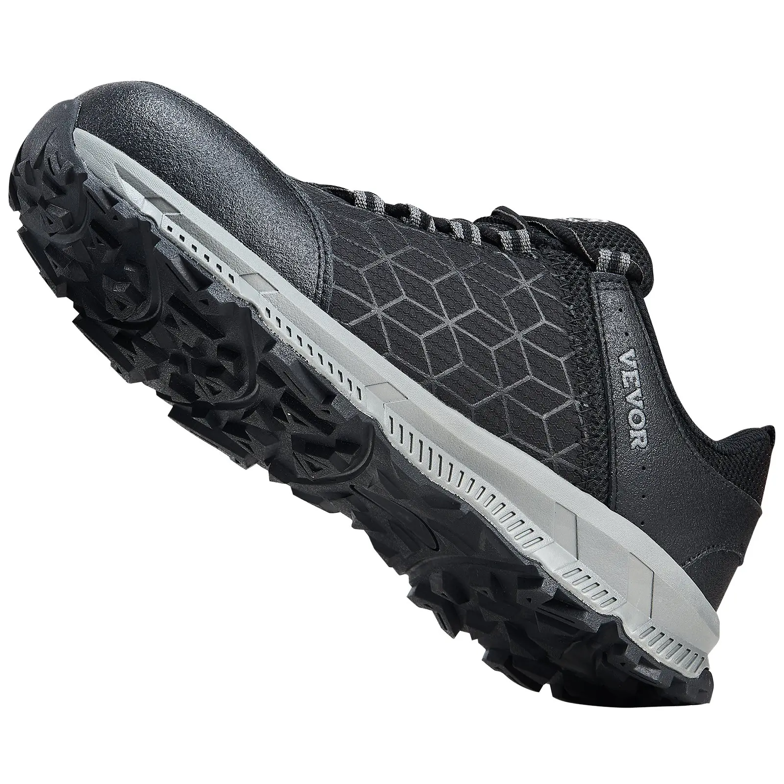 VEVOR Steel Toe Shoes for Men, US Size 9 Wide, Mens Cushion Sport Safety Toe Athletic Work Shoe, Indestructible Safety Sneakers Lightweight,Breathable Industry Construction Work Shoes, Black - Image 10