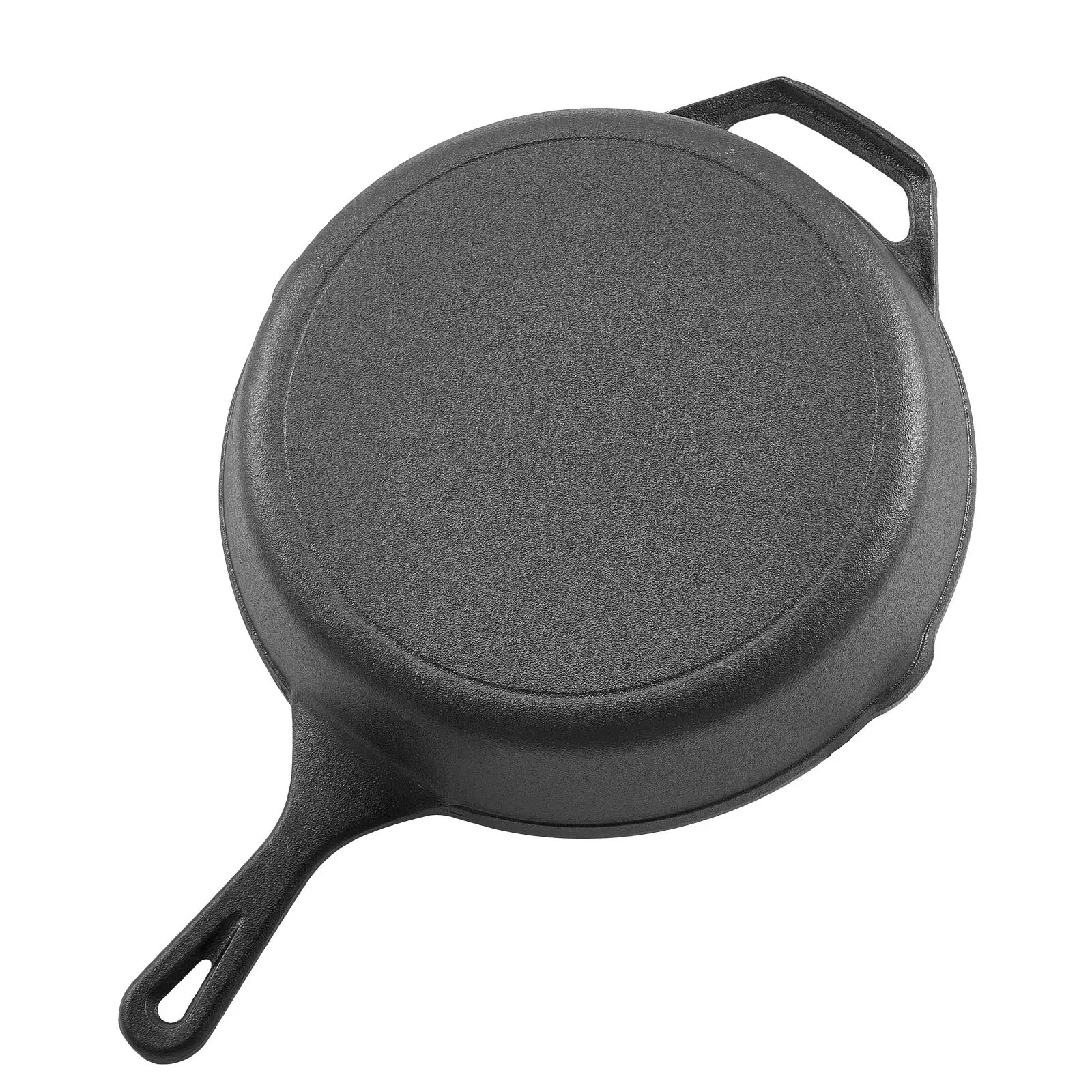 VEVOR Cast Iron Skillet, 4-Piece Frying Pan Set (6, 8, 10, 12 in), Skillets with Heat-Resistant Silicone Handle, Pre-Seasoned Chef's Pan, Kitchen Cookware, for Oven, Gas, Electrical, Induction, Black - Image 8