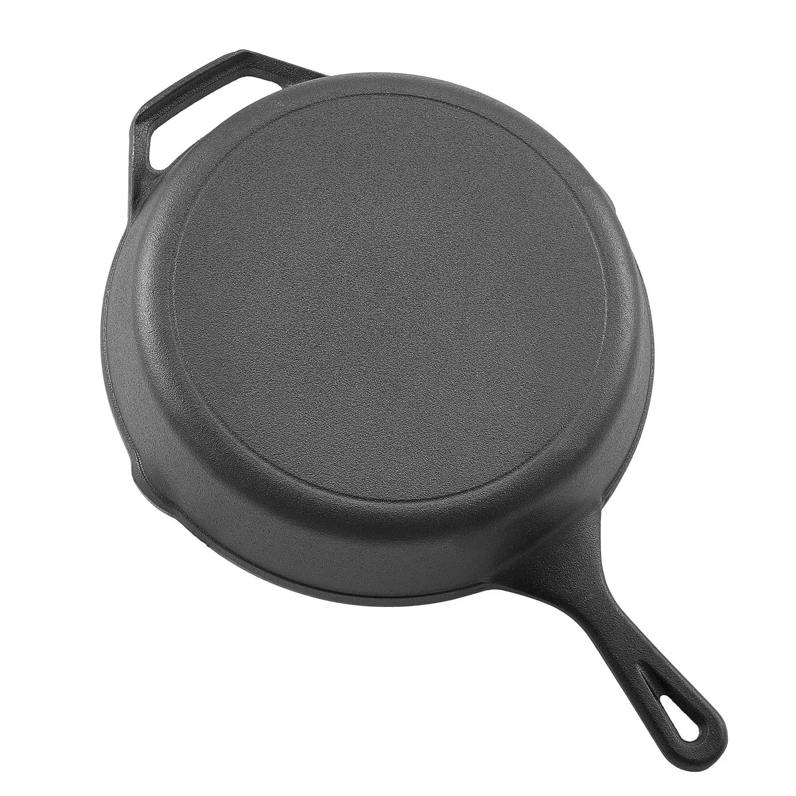 VEVOR Cast Iron Skillet, 4-Piece Frying Pan Set (6, 8, 10, 12 in), Skillets with Heat-Resistant Silicone Handle, Pre-Seasoned Chef's Pan, Kitchen Cookware, for Oven, Gas, Electrical, Induction, Black - Image 10
