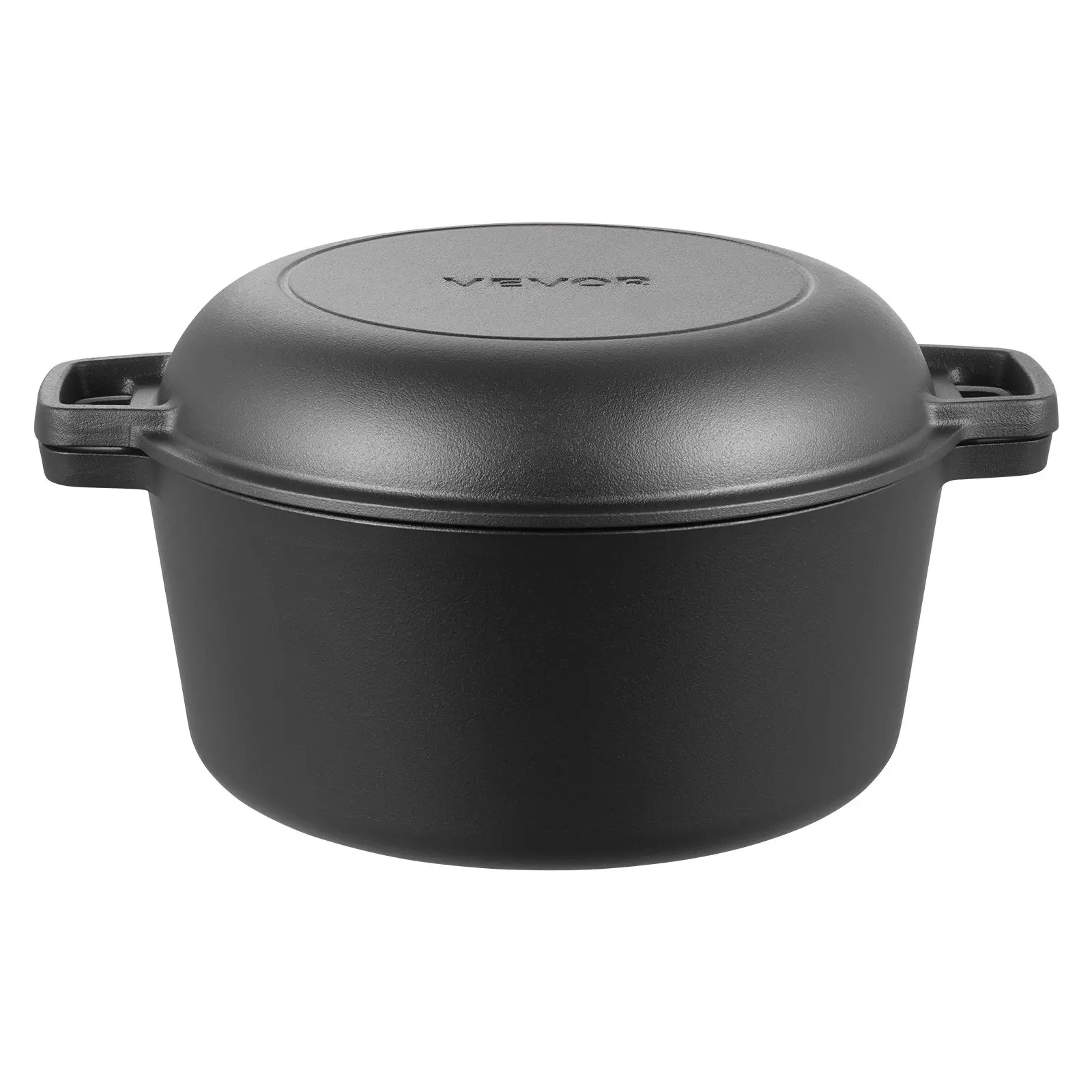 VEVOR Cast Iron Dutch Oven, 2-in-1 Pre-Seasoned Pot with Skillet Lid, 5QT Cookware Pan with Proofing Basket, Bread Baking Accessories, Bread-Oven Compatible 500 - Image 8
