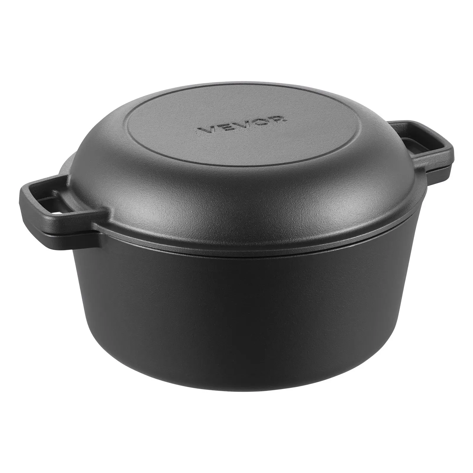 VEVOR Cast Iron Dutch Oven, 2-in-1 Pre-Seasoned Pot with Skillet Lid, 5QT Cookware Pan with Proofing Basket, Bread Baking Accessories, Bread-Oven Compatible 500 - Image 10